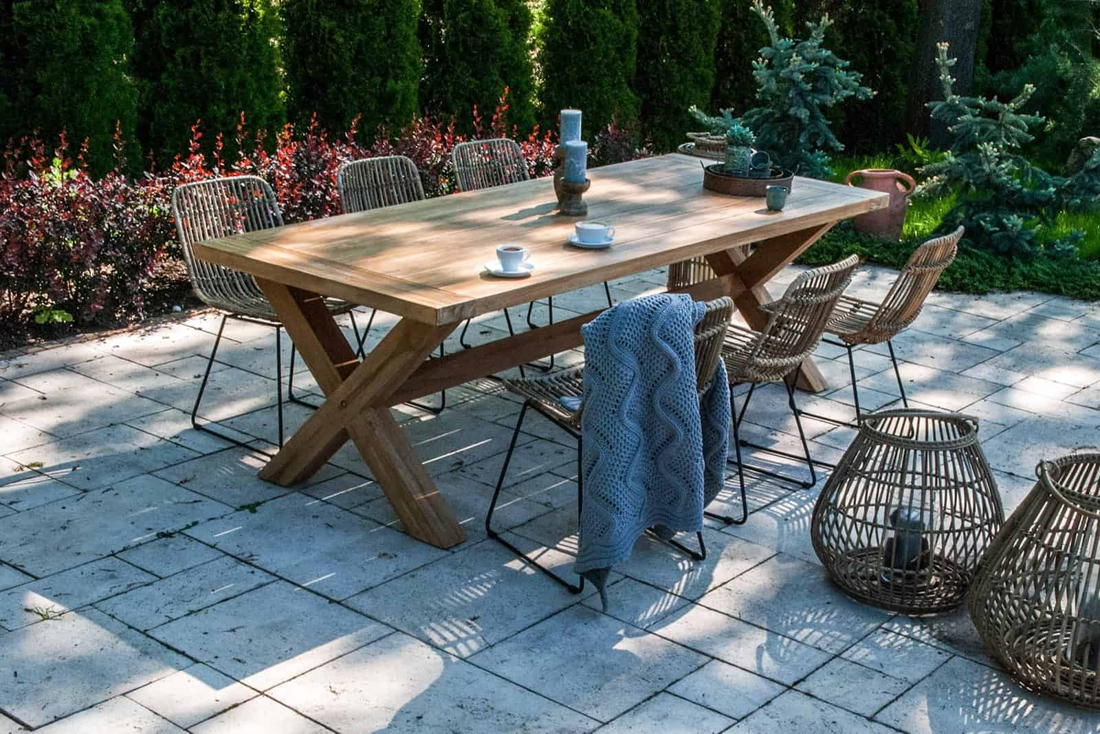 meble ogrodowe stół i 6 krzeseł Lyon
