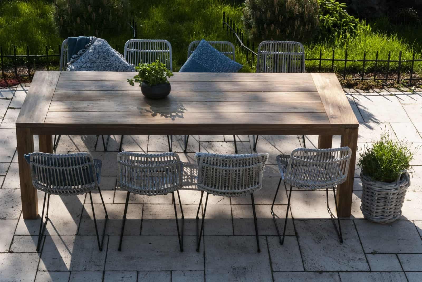 meble ogrodowe z wysokim stołem Nimes