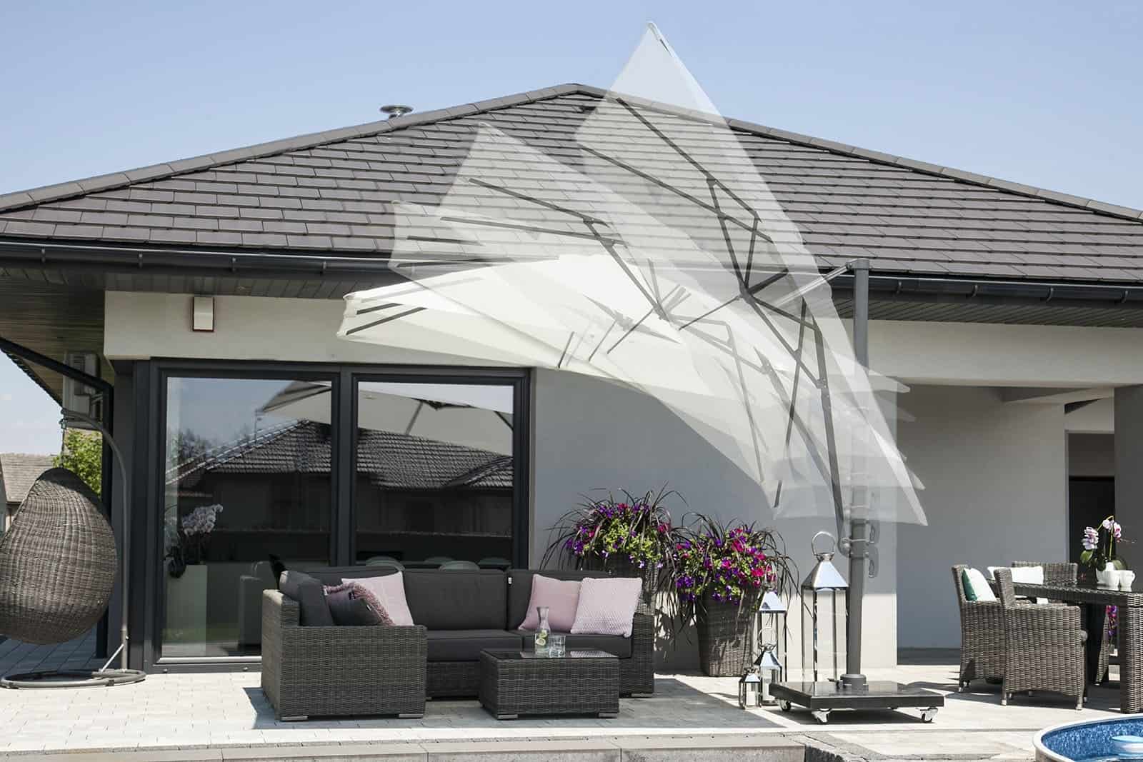 parasol ogrodowy z oświetleniem LED Solarflex GLOW 3,5m