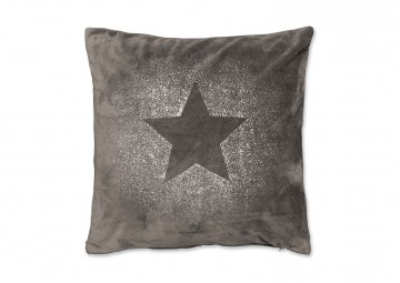 Poduszka dekoracyjna Glitter Star ciemnoszara 45cm