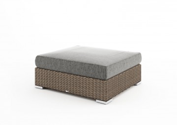 technorattan sofa: Stolik / puf MILANO (z szybą i poduszką) royal piaskowy