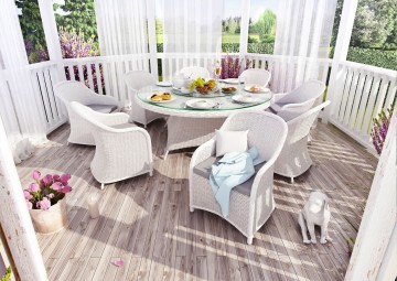 luksusowe meble do ogrodu: Fotel na balkon LEONARDO