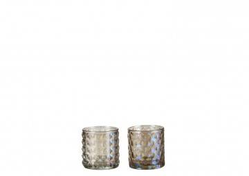 Poprzednie kolekcje: Lampion szklany brąz 7,5cm