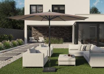 Parasol ogrodowy Riva 3 m x 2 m taupe 310