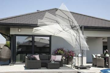 Parasol ogrodowy Solarflex T2 GLOW 3 m x 3 m taupe 7025E 256