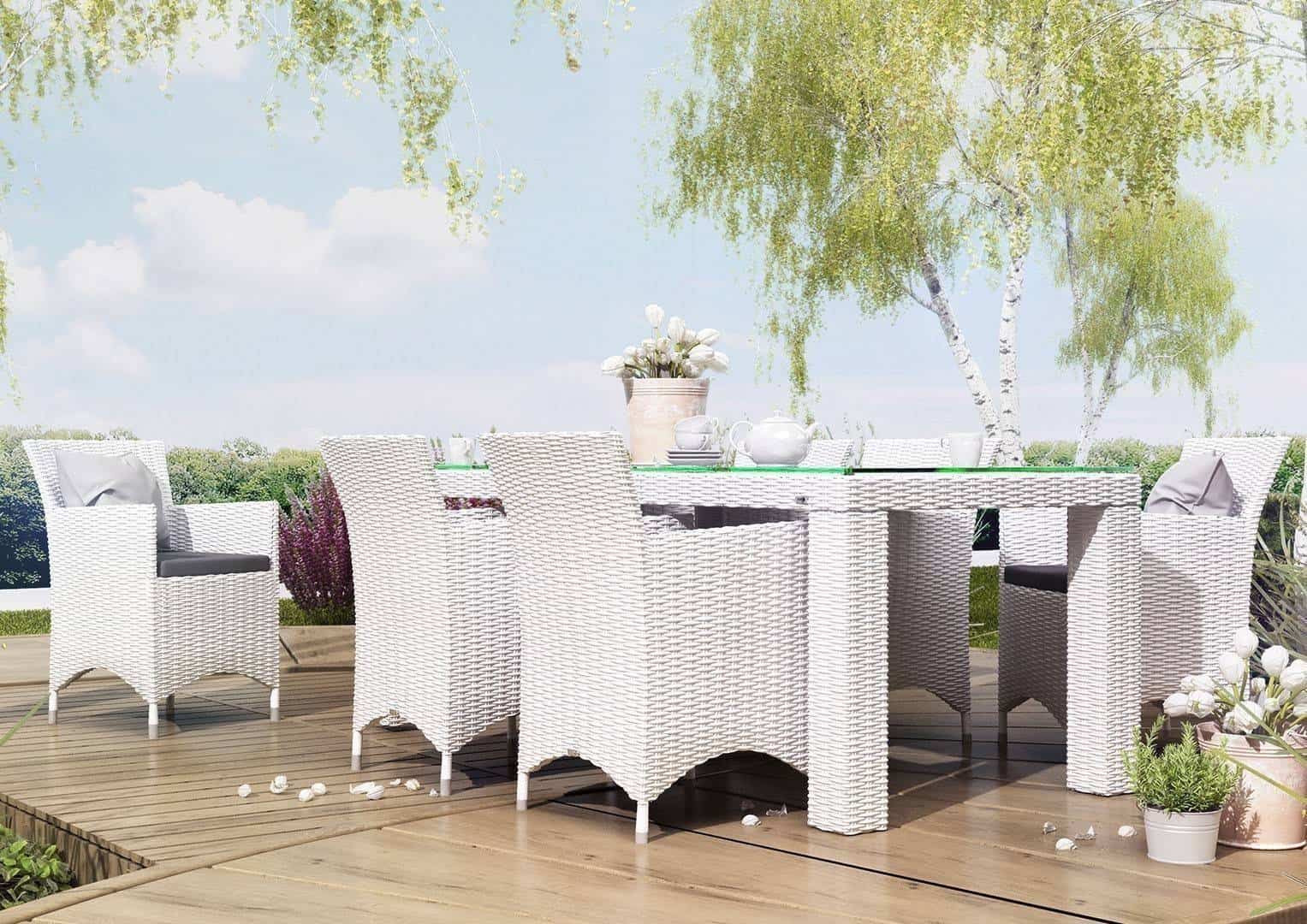 Stół ogrodowy RAPALLO 220cm royal biały