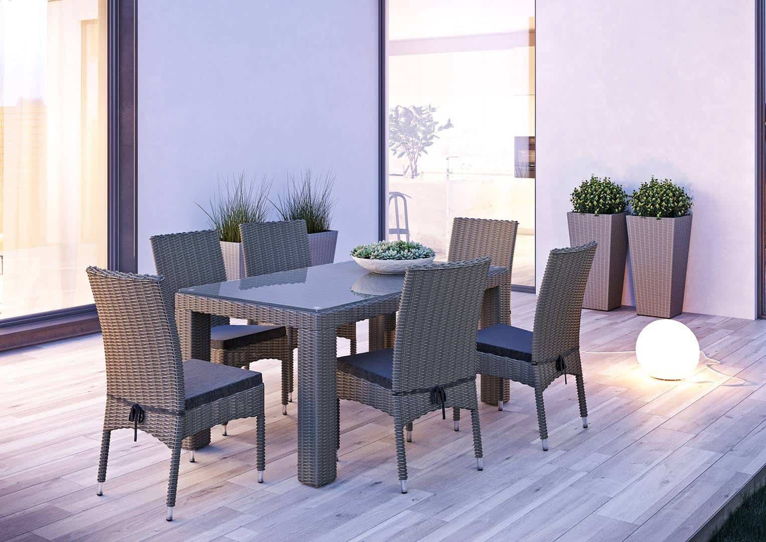 meble ogrodowe stół i 6 krzeseł Rapallo