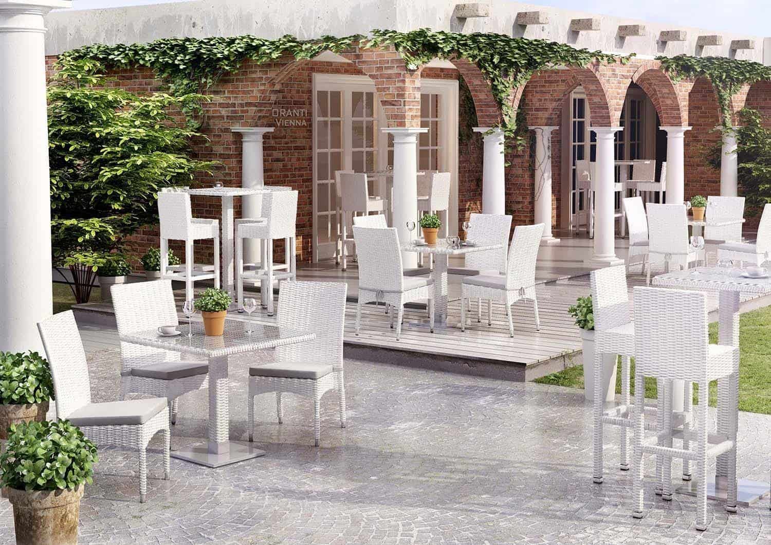 Krzesło ogrodowe STRATO royal białe