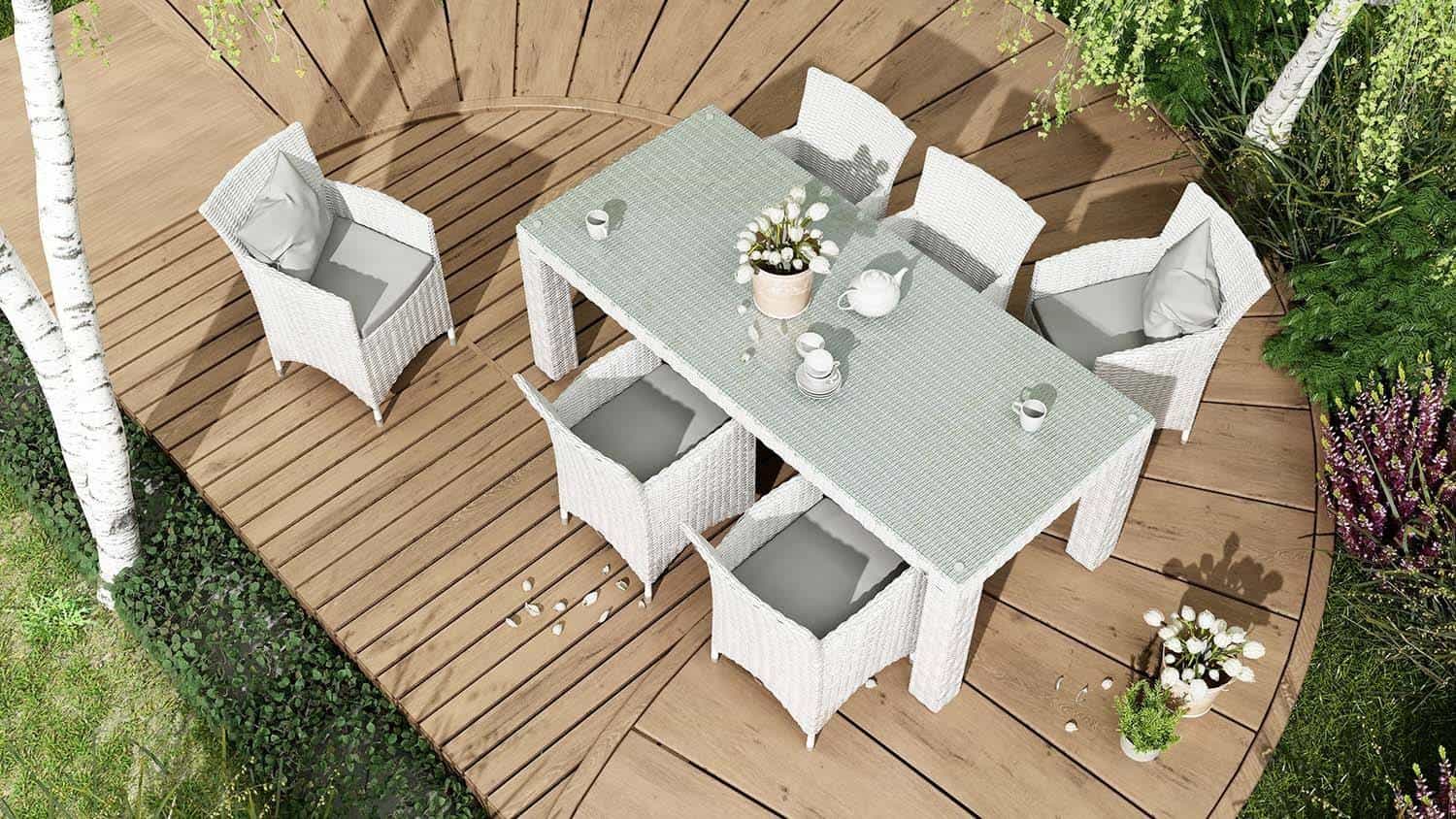 Fotel ogrodowy AMANDA royal biały