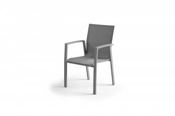 luksusowe meble tarasowe: Krzesło ogrodowe LEON szare