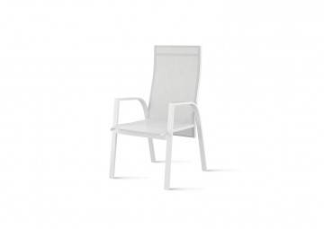 wygodne meble ogrodowe: Krzesło ogrodowe ALICANTE białe