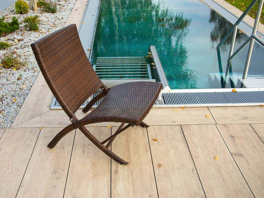 Krzesło ogrodowe PORTO z podnóżkiem modern brown 398