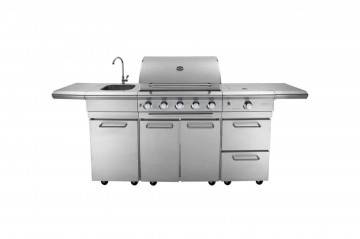 Grill ogrodowy gazowy - kuchnia BBQ TRAPANI PRO 5-palnikowa 507