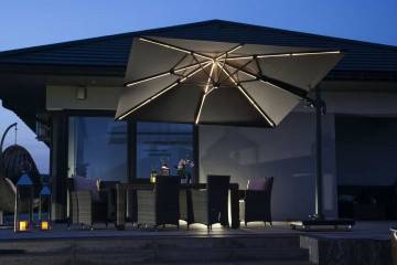 Parasol ogrodowy Challenger T2 GLOW 3 m x 3 m anthracite 7125 560