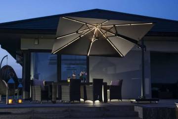 Parasol ogrodowy Challenger T2 GLOW 3 m x 3 m anthracite 7125 237