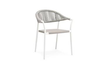 meble na taras design: Krzesło ogrodowe MATERA białe