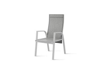 designerskie meble na taras: Krzesło ogrodowe ALICANTE szare