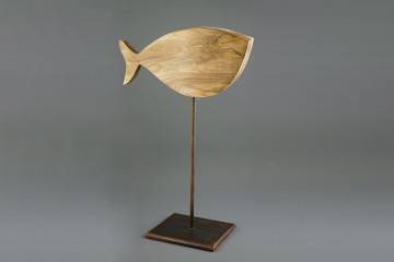 drewno ozdoba: Figurka drewniana - Rybka I