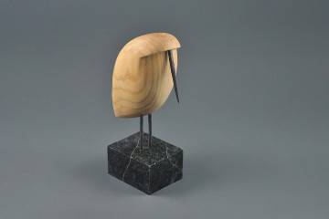 Dekoracje: Figurka drewniana - Ptaszek XVI
