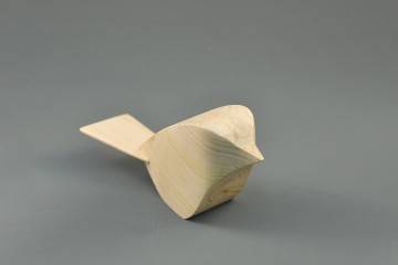 drewno ozdoba: Figurka drewniana - Wróbelek I
