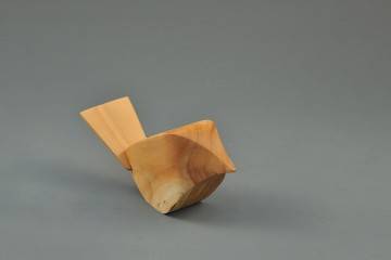 drewno ozdoby: Figurka drewniana - Wróbelek V