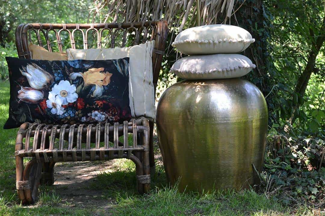 Poduszka ogrodowa dekoracyjna Bila kość słoniowa