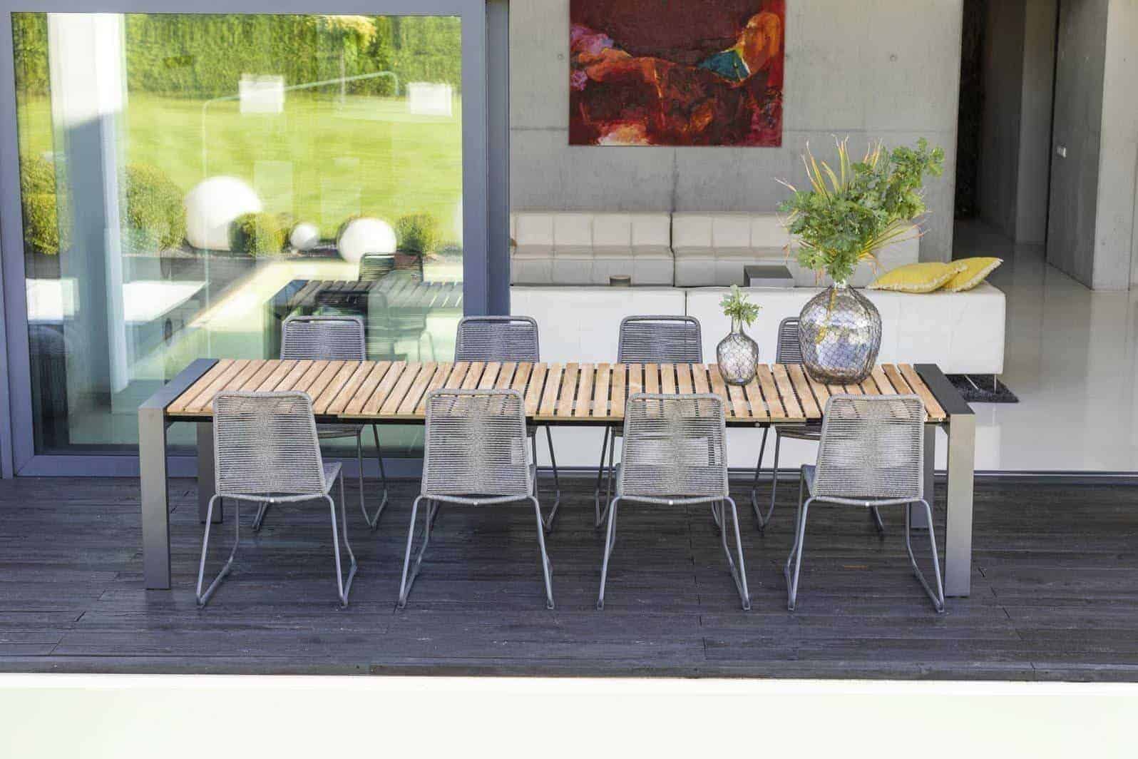 Stół ogrodowy rozkładany RIALTO 163 cm biały