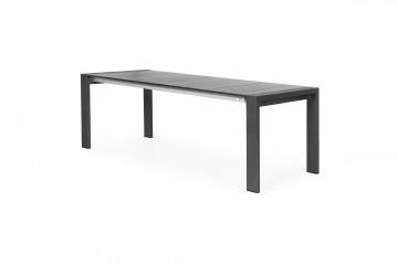 ogrodowe stoły rozkładane: Stół ogrodowy rozkładany aluminiowy RIALTO 163 cm antracyt