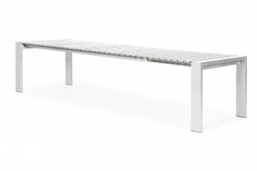 meble ogrodowe luksusowe: Stół ogrodowy rozkładany aluminiowy RIALTO 265cm biały