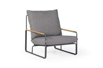 krzesła ogród: Fotel tarasowy MERANO antracyt