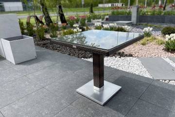 stół ogrodowy: Stół ogrodowy QUADRO modern brąz 977