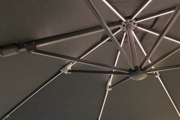 Parasol ogrodowy Challenger T2 GLOW 3 m x 3 m anthracite 7125 1213