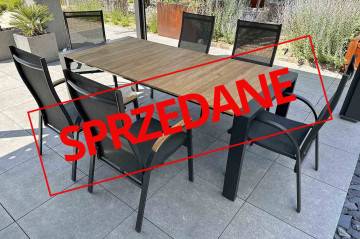 Poprzednie kolekcje: Stół ogrodowy RIALTO 217cm TEAK antracyt + 4x krzesło ALICANTE antracyt teak +...
