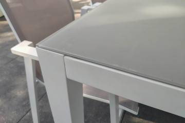 Stół OVIEDO biały + 6x krzesło LEON 1315