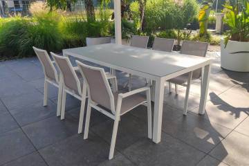 Poprzednie kolekcje: Stół OVIEDO biały + 6x krzesło LEON 1315