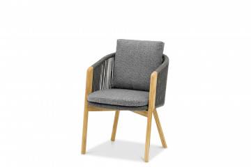 Krzesła i fotele ogrodowe: Krzesło ogrodowe HAVEN teak antracyt