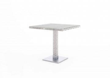 tarasowy stół: Stół ogrodowy QUADRO 80cm royal biały