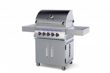 Grill ogrodowy gazowy PANAREA PRO 3-palnikowy srebrny