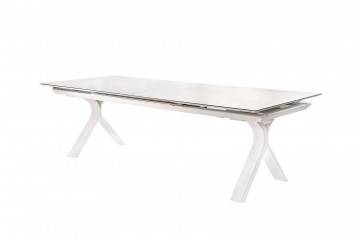 tarasowy stół: Stół ogrodowy TORO 260 - 360 cm biały