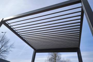 Pergola PERARA 300 x 300 cm antracyt + 1 roleta 300 cm 1544 OUTLET