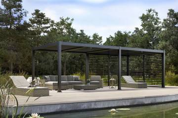 PROMOCJE: Pergola PERARA 600x300 antracyt + 4 rolety 300 cm 1513 OUTLET