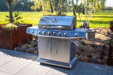 grill ogrodowy: Grill ogrodowy gazowy CARINI 6-palnikowy 1523 OUTLET