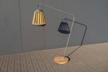 Stojak do lampy solarnej JILL teak antracyt 1590 OUTLET